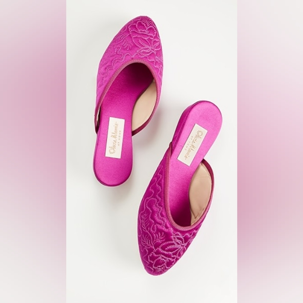 Olivia Morris At Home Satin Slippers